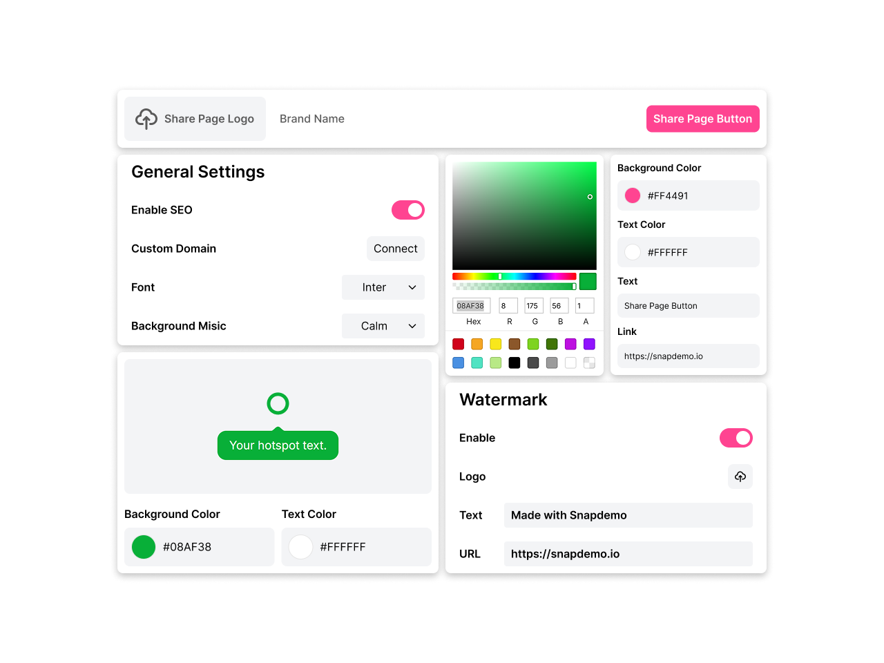 Customizable branding and themes
